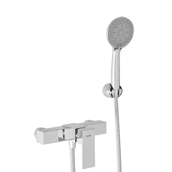 Wall-mounted shower mixer.
