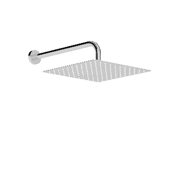 10'' square ultra-thin showerhead kit 